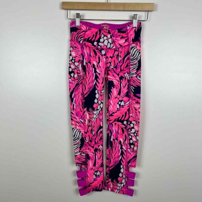 Lilly Pulitzer UPF 50+ Weekender Crop Leggings Bright Navy A Jungle In Here XXS