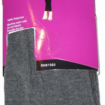 OLIVIA CHRISTIAN - OS WOMEN - NEW - GRAY WARM SOFT STRETCHY FOOTLESS TIGHTS
