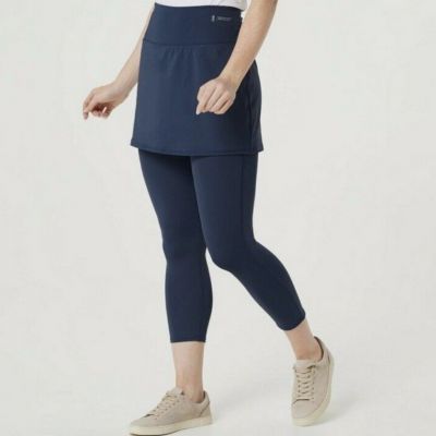 Zuda Z Move Cropped Skirted Leggings Navy Blue Women's Size 5X