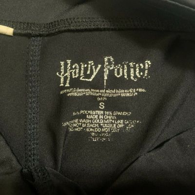 Harry Potter Womens Hogwarts Crest Colorblock Mesh Workout Leggings Size Small S