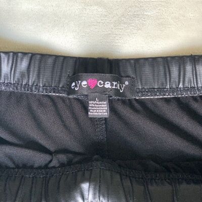 Eye Candy Womens Shiny Leather-Look Stretch Leggings -  Black - Sz L