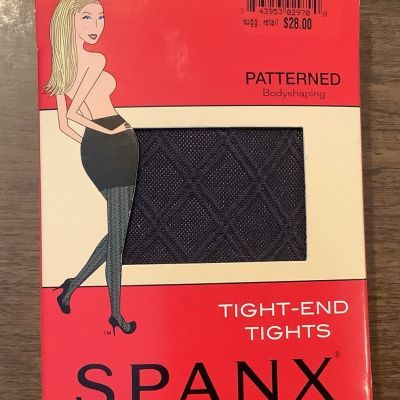 Spanx Women's Tight End Patterned Bodyshaping Tights 292 Size A Charcoal NWT
