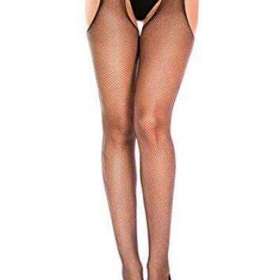 Fishnet Stockings Womens High Waist Tights Sexy Sheer Mesh One Size Black_5023