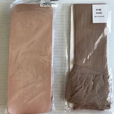 Knee High Stockings 5 Beige 1 Nude Fits 10-12 NOS UNBRANDED