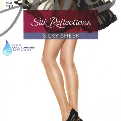 Hanes SILK REFLECTIONS CONTROL TOP, REINFORCED TOE – Style 718, Size CD