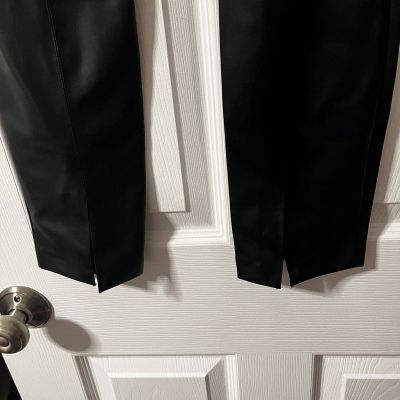NWT Zara Black leather legging style 5427/220 size Large
