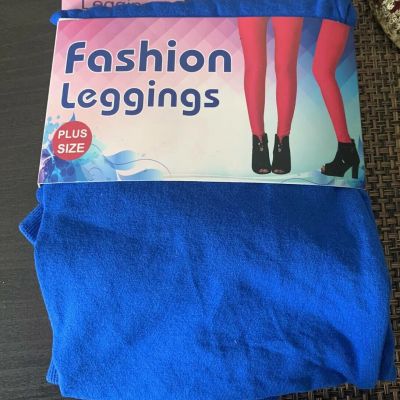 Blue Fashion Leggings Soft Leggings Plus Size, One Size Fits Most