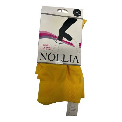 Nollia Women’s L/XL Yellow Cozy Flexible Material Capri Leggings