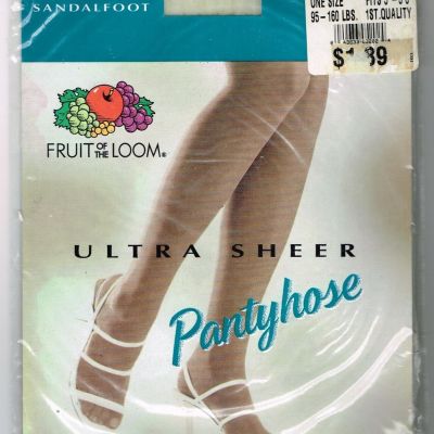 Fruit of the Loom Off White Ultra Sheer Size 95 - 160 lbs 5' - 5'8'' Pantyhose