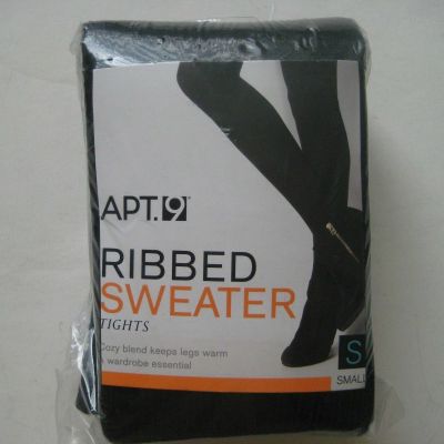 APT.9 RIBBED SWEATER TIGHTS SMALL BLACK Retail $14