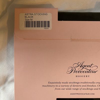 Agent  Provocateur Astra seam and heel high thigh stockings size M