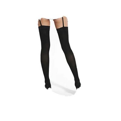 Figleaves Women’s Hosiery Stockings Velvet, Black Medium Thigh, Highs ?50 Denier