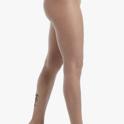 NWT  HUE Women's Fashion Tights, Rose Tattoo Size S