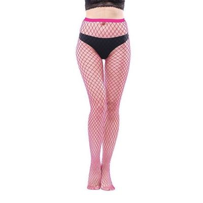 Rose Colored Stockings Fishnets Leggings Mesh Nylon/Spandex Waist High One-Size