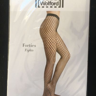 Wolford Forties Tights Seamless Net Tights Color-(HONEY) Made In Italy ( S ) C-7