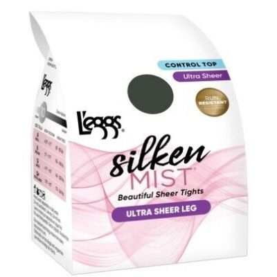 Leggs Silken Mist Ultra Sheer With Run Resist Technology Control Top 1 Pair