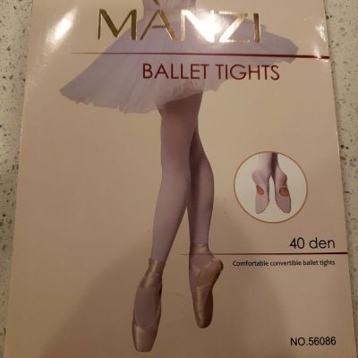 Manzi 40 Den Womens Ballet Tights Convertible Size 5/XL Naturel Dance Rehearsal