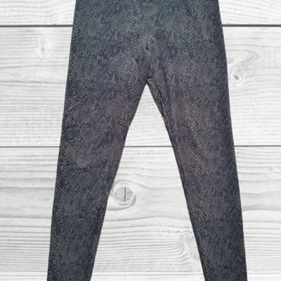 Matty M Olive Green Snake Skin Print Leggings Women Small Tall Fashion Pants