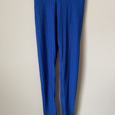 Women’s Blue High Waisted Tummy Control Workout Pants s S