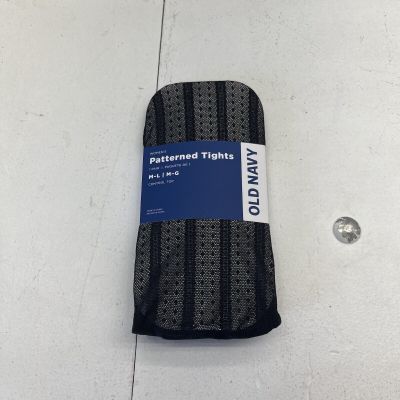 Old Navy Black Control Top Patterned Tights Women’s Size Medium-Large