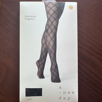 A New Day Fashion Tights Women S/M Black New In Box Sealed