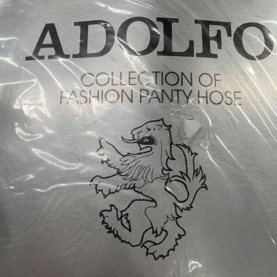 Vintage Discontinued Adolfo Diamond Lace Grey Pantyhose Size B Sandal Foot