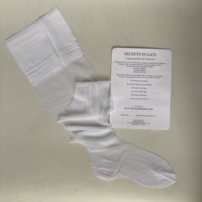 2 Pair 10dn RHT Signature Stockings Style 9962 By Secrets In Lace White Size P