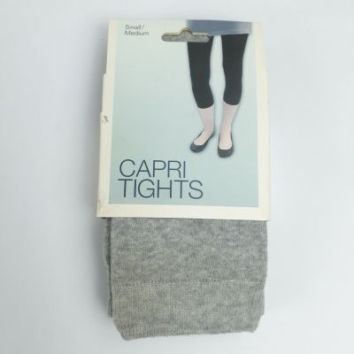 Capri Tights Grey Small Medium Cotton Blend Legs 4'10