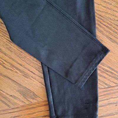 Spanx By Sara Blakely Faux Leather Pull Up Pants Women's Size L Black Stretch