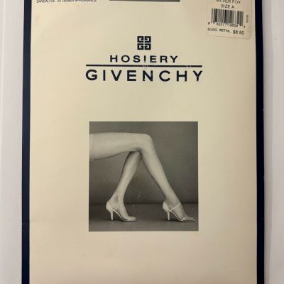 Vintage Givenchy Body Gleamers Pantyhose Shimmery “Silver Fox” Style 156 Size A