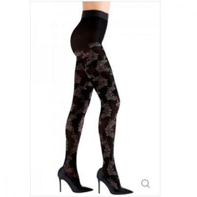 New Natori  Feathers Opaque Tights NTF7-166, Black/Gray, Size M