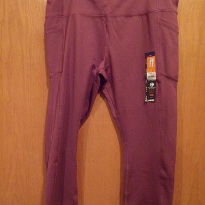 AVIA Purple (Mauve) Capri Workout LEGGING~Womens XL (16-18)~New W/Tag