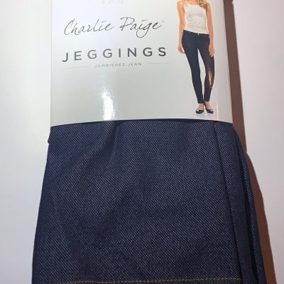 Charlie Paige Jeggings Jambieres Jean L/G Size 14-16 US Blue Jean Style Leggings