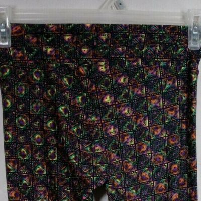 New LuLaRoe One Size Leggings Bright Multi-Color African Designs
