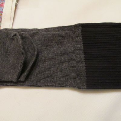 DKNY Fashion Knee High Sock Tight 60 Denier Black Gray #OC178 Small