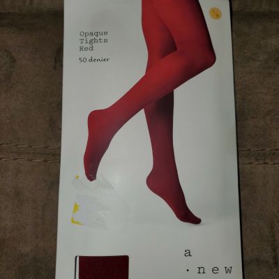 A New Day Opaque Tights Red Small/Medium 50 Denier B26