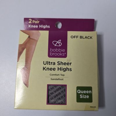 Bobbie Brooks Queen Knee High Pantyhose New In Package Ultra Sheer Daysheer