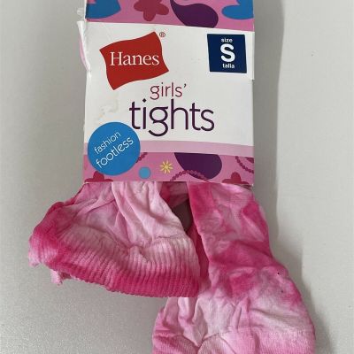 108X02 Hanes 71093 Girls Tie Dyed Tights Small Pink Tie Dye