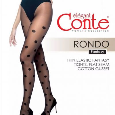 Conte Rondo 20 Den - Fantasy Women's Tights with Large Polka Dots (19?-104??)