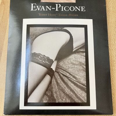 NOS Evan Picone Lace Top Theigh High Stocking Sz Medium