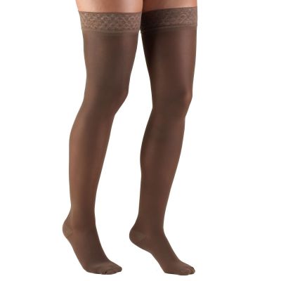 Truform Women's Stockings Thigh High Sheer: 30-40 mmHg S TAUPE (0254TP-S)