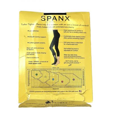 Spanx Turbo Tights, Footless Body Shaping Tights, Black Plus Size E