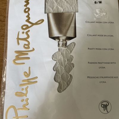 Pantyhose NEW PHILIPPE MATIGNON Italian Pantyhose S/M Catenella Avorio