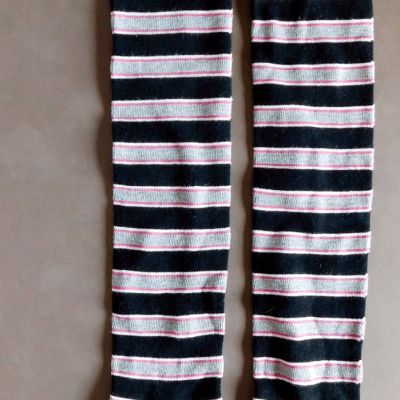 Long Striped Stockings, Thigh Knee High Socks, NWOT, Black Stripe, Retro, CUTE!