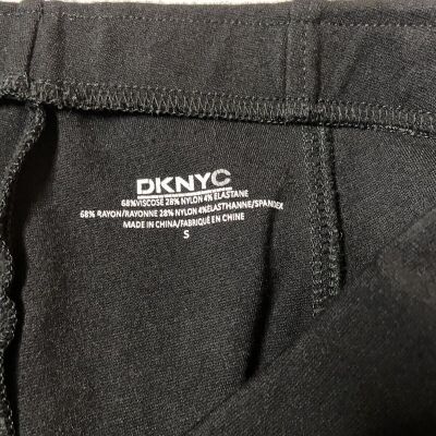 Women's DKNYC Black Moto Style Leggings - Size S