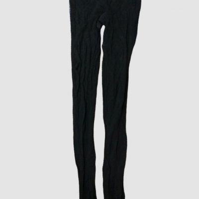 $54 Wolford Women's Black Cut-Out Waisted Knitted Tights Size Large