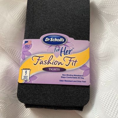 DR SCHOLL'S- SIZE MEDIUM CHARCOAL FASHION TIGHTS FOR WOMAN