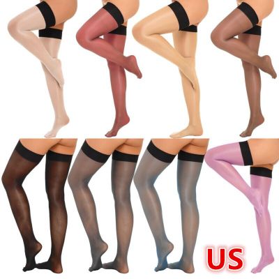 US Women's Socks Stretchy Stockings Nightwear Tights Thigh-high Lingerie Stay Up