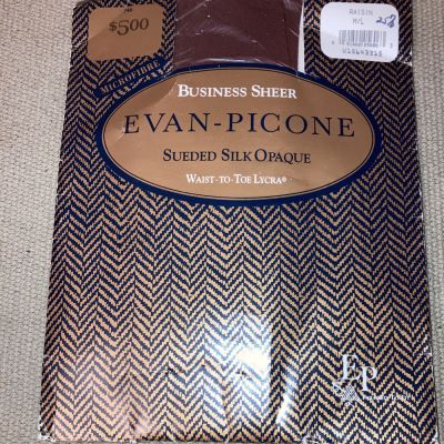 Evan-Picone Business Sheer Sueded Silk Opaque Size M L Pantyhose Raisin