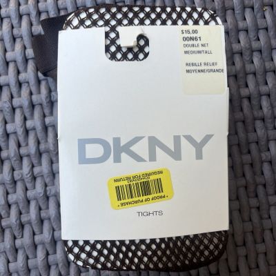 DKNY Brown Fishnet Tights Stretch Womens Medium / Tall 00N61 M/T NWT